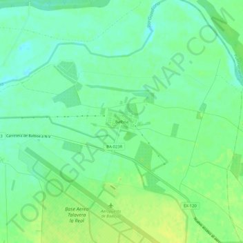 Mappa topografica Balboa, altitudine, rilievo