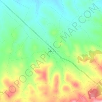 Mappa topografica La Zarza, altitudine, rilievo