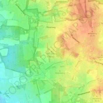 Mappa topografica Roezeberg, altitudine, rilievo
