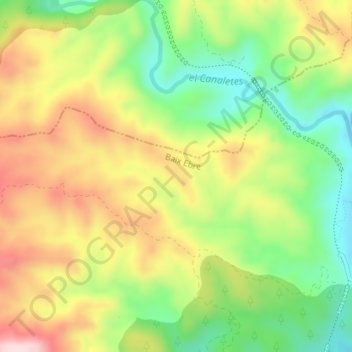 Mappa topografica Llomes dels Mollets, altitudine, rilievo