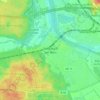 Mappa topografica Stockstadt am Main, altitudine, rilievo