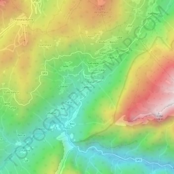 Mappa topografica Lambroi, altitudine, rilievo