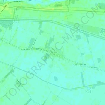 Mappa topografica Marmorta, altitudine, rilievo