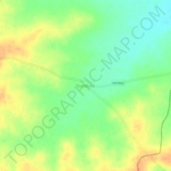 Mappa topografica Nandura, altitudine, rilievo