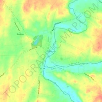 Mappa topografica Williamson, altitudine, rilievo