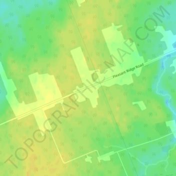 Mappa topografica Pleasant Ridge, altitudine, rilievo