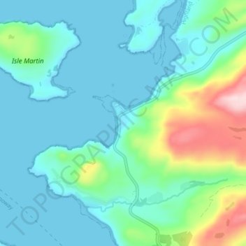 Mappa topografica Ardmair, altitudine, rilievo