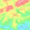 Mappa topografica Romansville, altitudine, rilievo