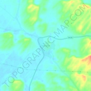 Mappa topografica Setrawa, altitudine, rilievo