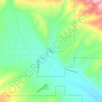 Mappa topografica Wenas, altitudine, rilievo