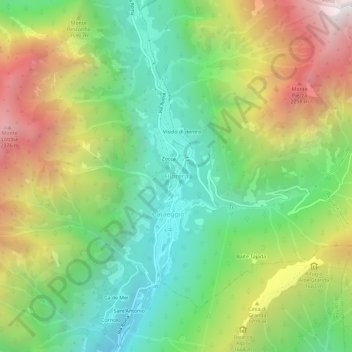 Mappa topografica Filorera, altitudine, rilievo