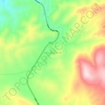 Mappa topografica Kafacakaplancık, altitudine, rilievo