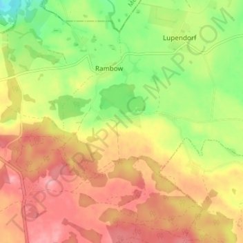 Mappa topografica Ulrichshusen, altitudine, rilievo