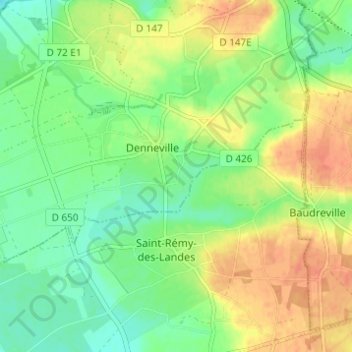 Mappa topografica Les Gros, altitudine, rilievo