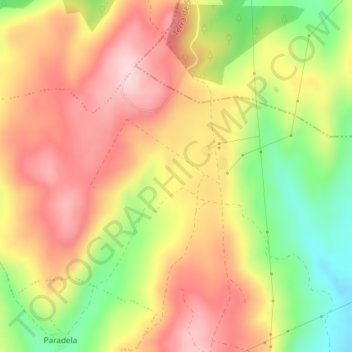 Mappa topografica Chan das Lagoas, altitudine, rilievo