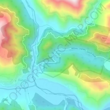 Mappa topografica Renuka Ji, altitudine, rilievo