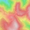 Mappa topografica Croix de Chaubouret, altitudine, rilievo