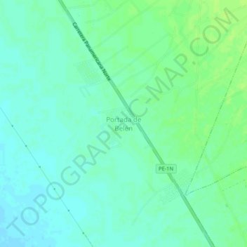 Mappa topografica Portada de Belén, altitudine, rilievo