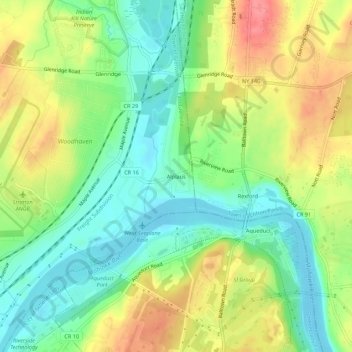 Mappa topografica Alplaus, altitudine, rilievo