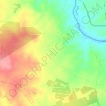 Mappa topografica Los Frailes, altitudine, rilievo