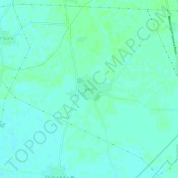 Mappa topografica Balal, altitudine, rilievo