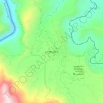 Mappa topografica Santágueda, altitudine, rilievo