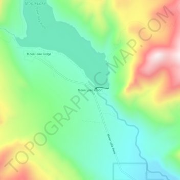 Mappa topografica Moon Lake Resort, altitudine, rilievo