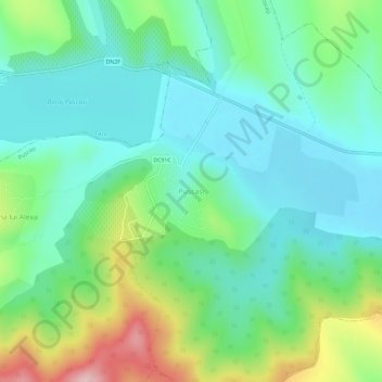 Mappa topografica Pușcași, altitudine, rilievo