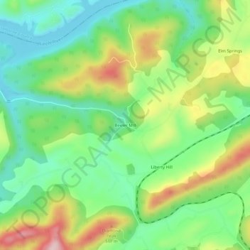 Mappa topografica Beeler Mill, altitudine, rilievo