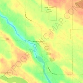 Mappa topografica Alverno, altitudine, rilievo