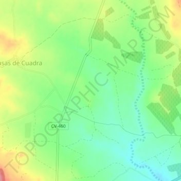Mappa topografica La Herrada, altitudine, rilievo