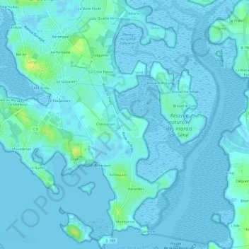 Mappa topografica Michotte, altitudine, rilievo