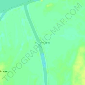 Mappa topografica Manco Capac, altitudine, rilievo