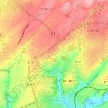 Mappa topografica La Fosserie, altitudine, rilievo