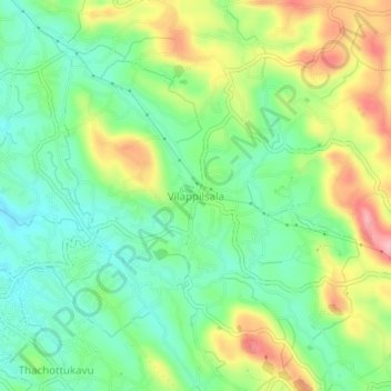Mappa topografica Vilappilsala, altitudine, rilievo