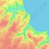 Mappa topografica Borthélo, altitudine, rilievo