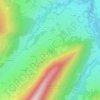 Mappa topografica Le Crozet, altitudine, rilievo