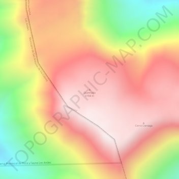 Mappa topografica Quemado, altitudine, rilievo