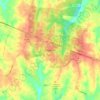 Mappa topografica Powhatan, altitudine, rilievo
