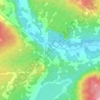 Mappa topografica Zealand, altitudine, rilievo