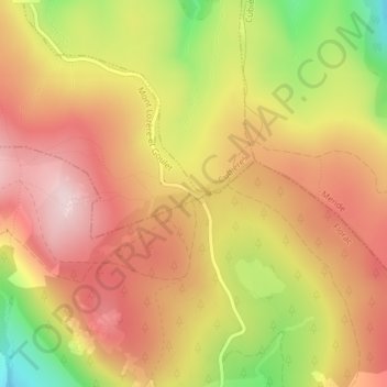 Mappa topografica Col de Finiels, altitudine, rilievo