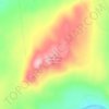 Mappa topografica Cold Spring Mountain, altitudine, rilievo