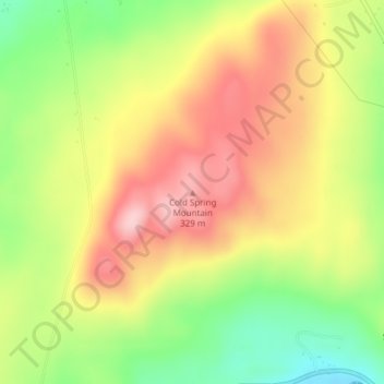 Mappa topografica Cold Spring Mountain, altitudine, rilievo