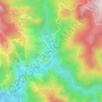 Mappa topografica Lusong, altitudine, rilievo