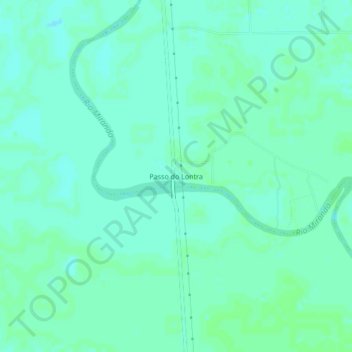 Mappa topografica Passo do Lontra, altitudine, rilievo