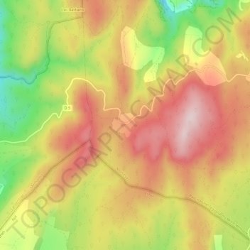 Mappa topografica Saint-Hubert, altitudine, rilievo