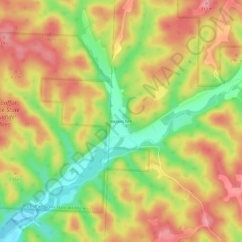 Mappa topografica Boylers Mill, altitudine, rilievo