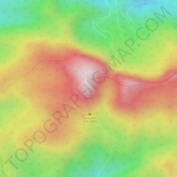 Mappa topografica Pico do Garrafão, altitudine, rilievo