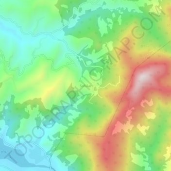 Mappa topografica Sofular, altitudine, rilievo