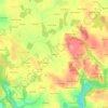 Mappa topografica Pontigou, altitudine, rilievo